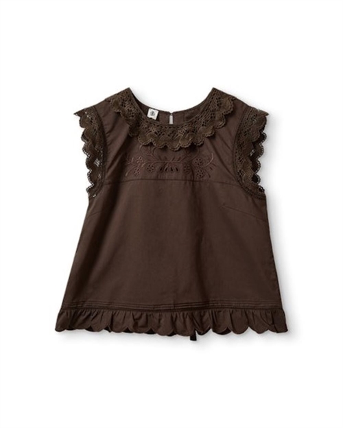 THE GARMENT KIRSTEN CLOTCH TOP CHOCOLATE